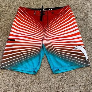 Men's Hurley Casual Swimming Surf Beach Board Shorts No Mesh Size 36 VGC